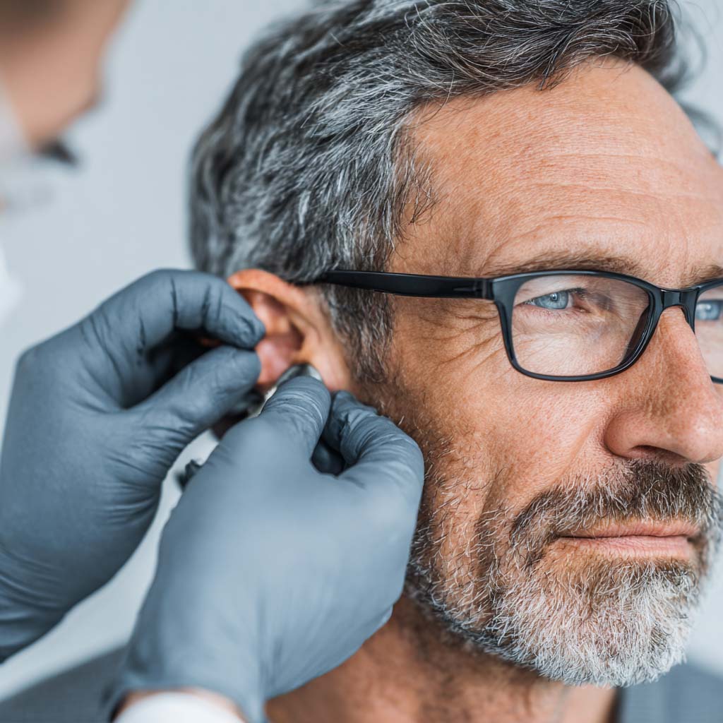 Custom ear plug fitting at the Alstonville clinic of Northern Rivers Audiology