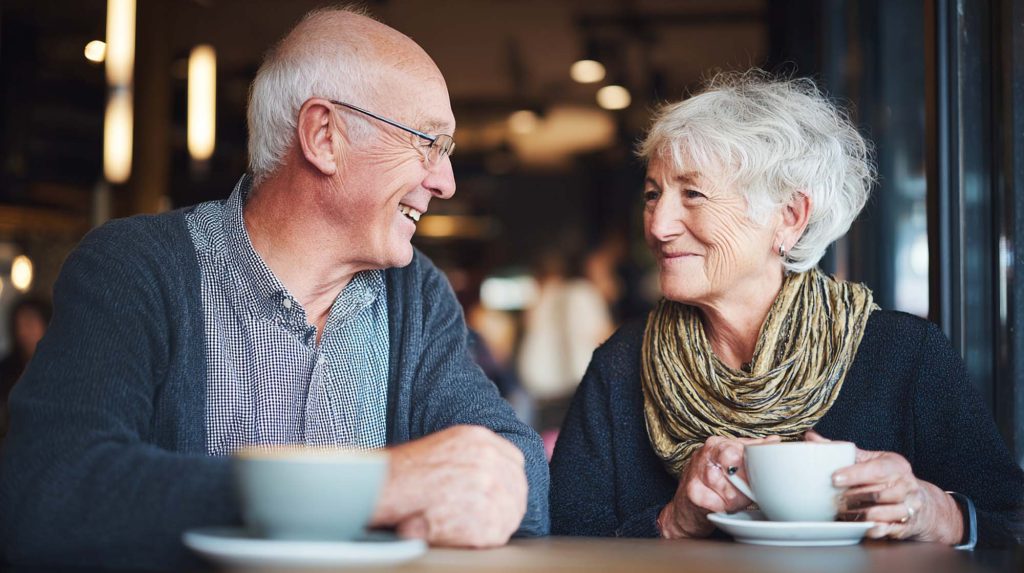 Happy older couple after a hearing check-up at Northern Rivers Audiology